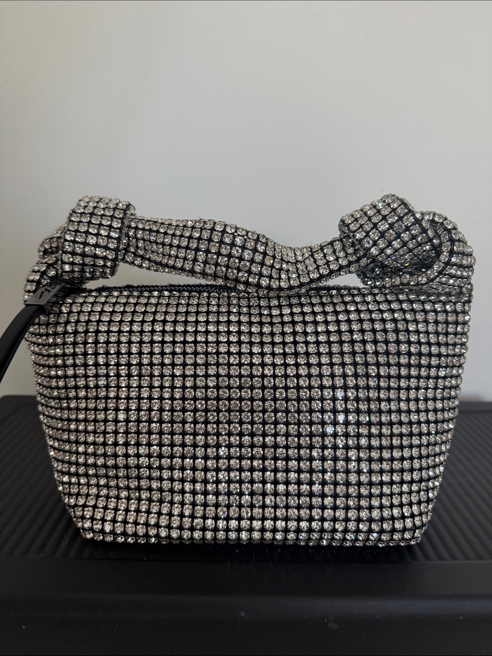 Simply Vera Vera Wang Silver Crystal Mini Knot-Handle Bag